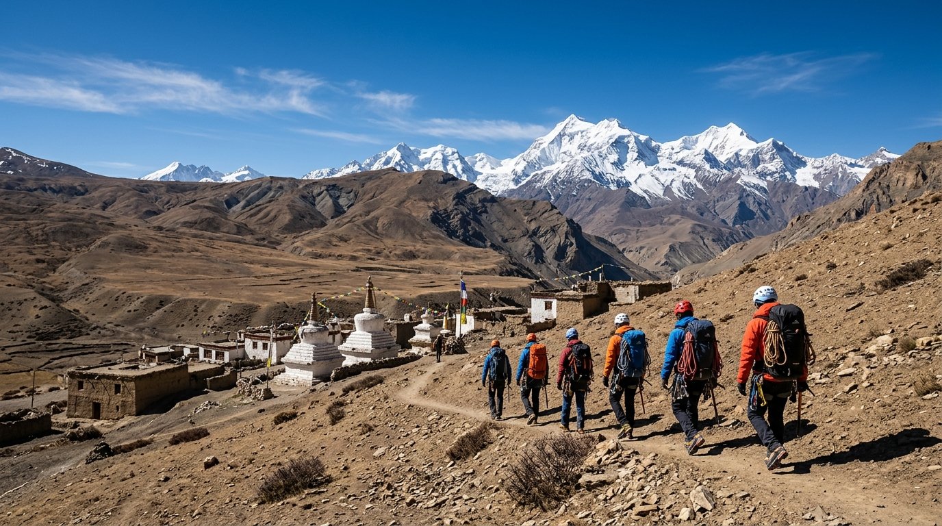 Langza high village and approach