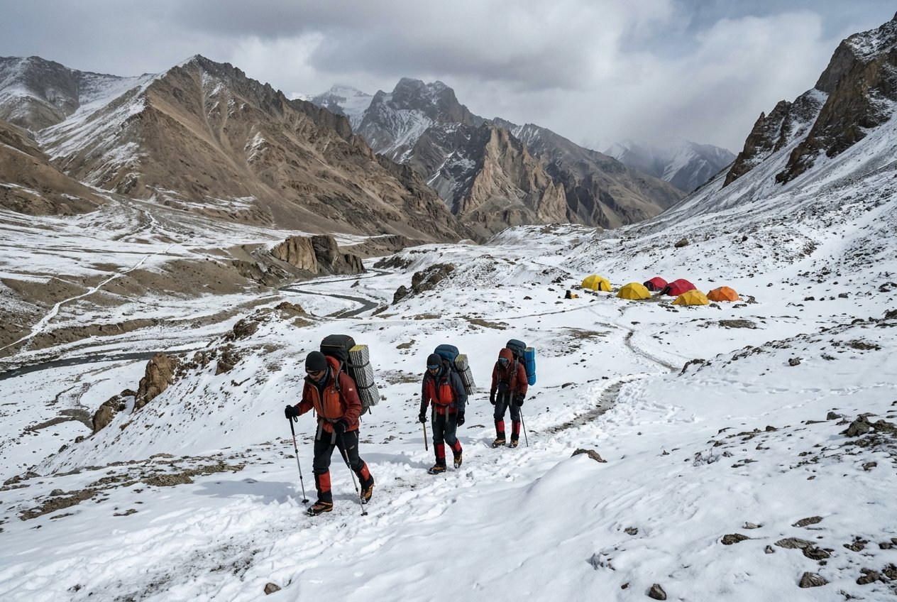 Winter UT Kangri 6,070m Mountaineering Expedition alpine photograph 2