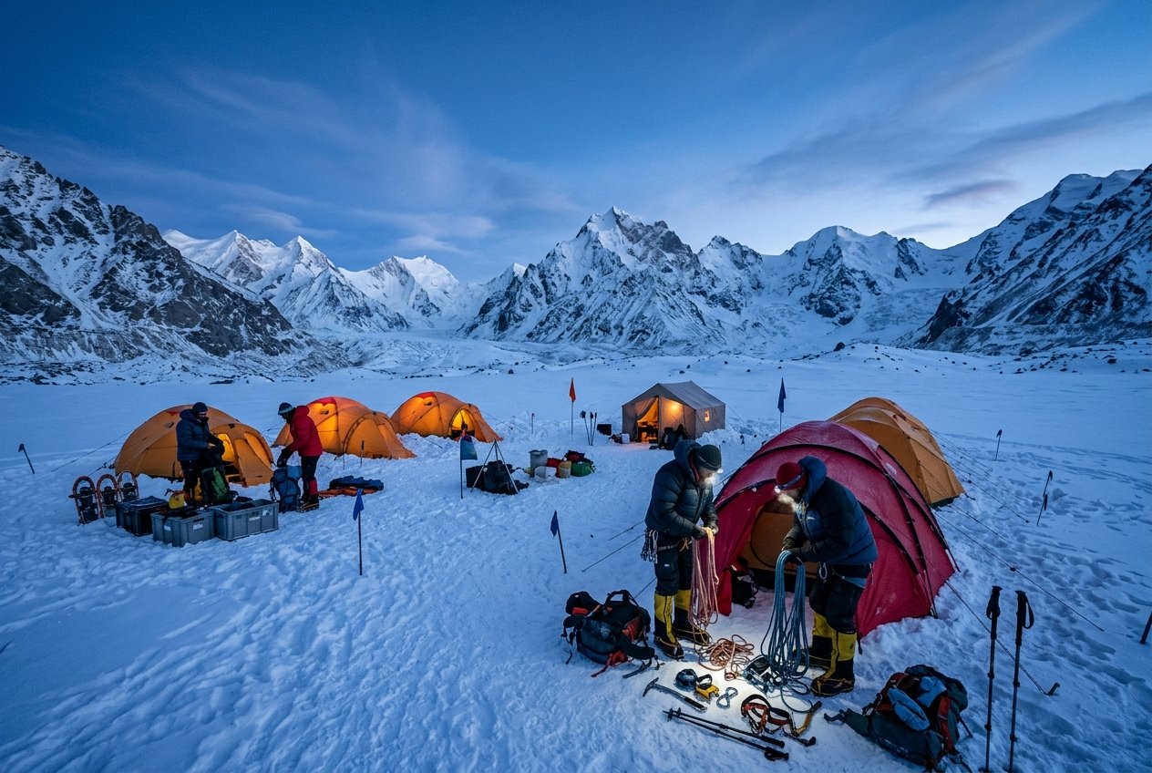 Winter UT Kangri 6,070m Mountaineering Expedition alpine photograph 3