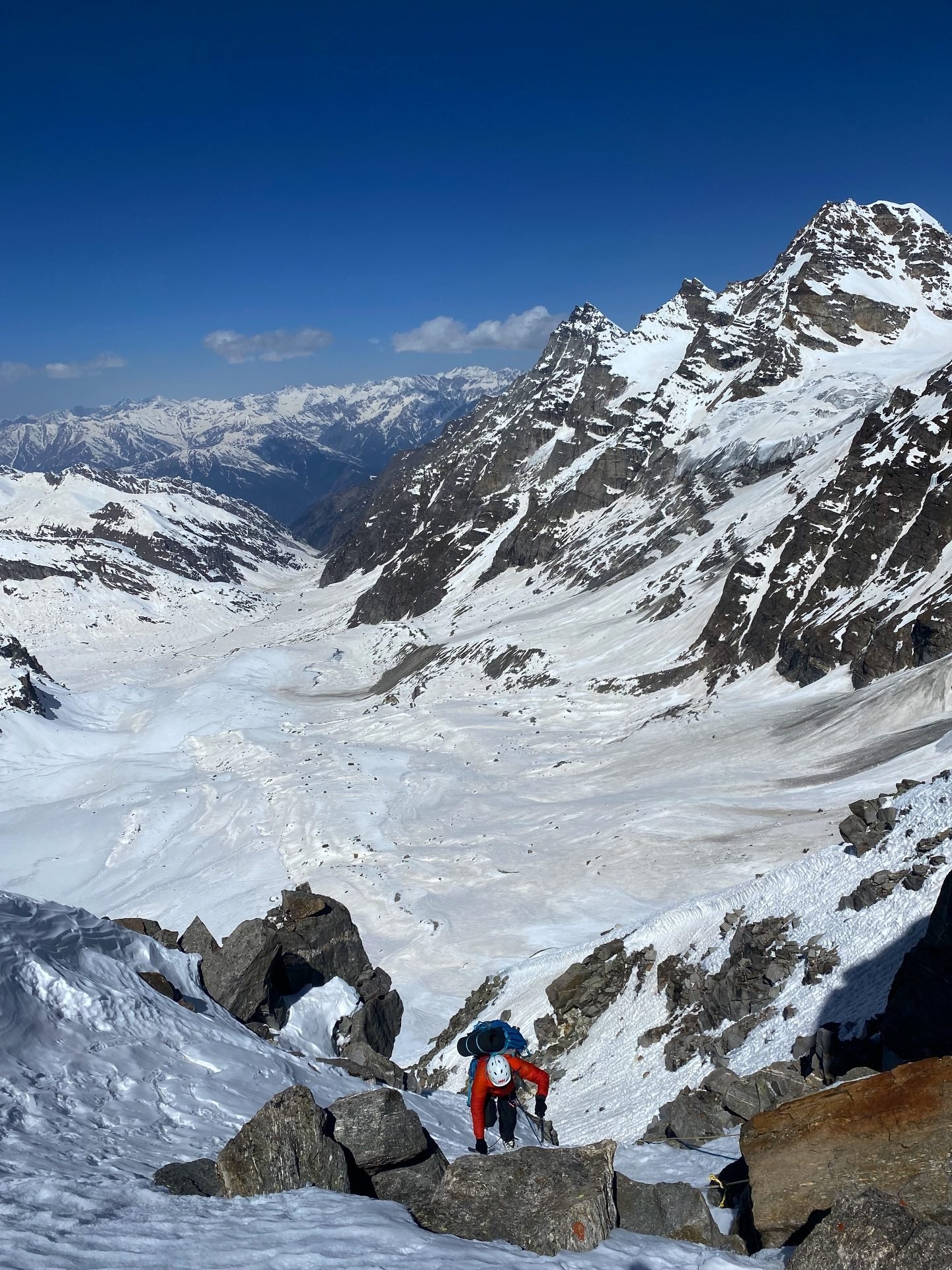Glacial Moraine & Snowfields of Annapurna Massif